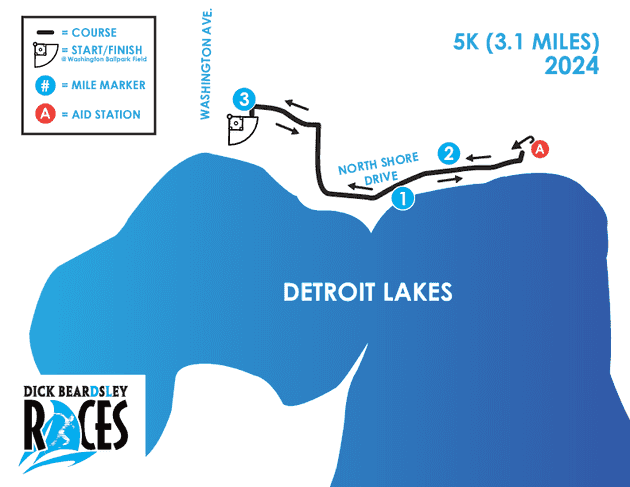 Dick Beardsley Races 5k Course Map